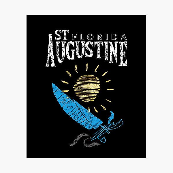 Item preview, St. Augustine Florida Sailing Catamaran Sailboat Beam Reach Blue FL designed and sold by ArtByBollwitt.