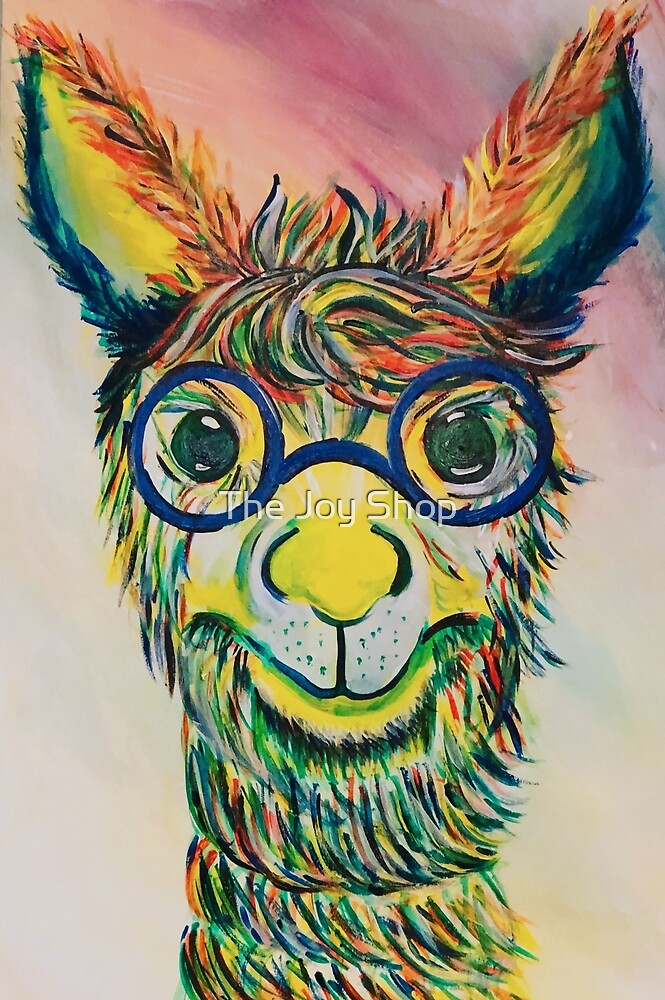 "Llama Wearing Glasses" by Higher Vibe Tribe | Redbubble