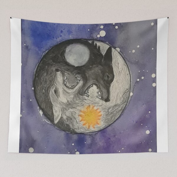Item preview, Skoll and Hati designed and sold by Jen Hallbrown.