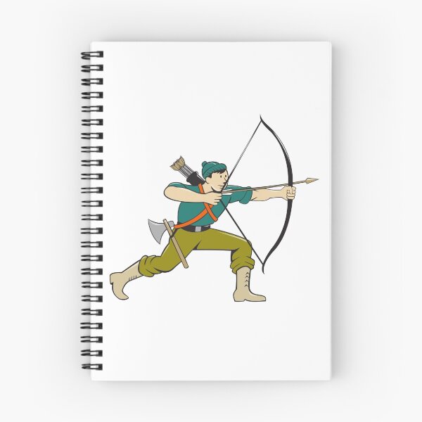 Item preview, Archer Aiming Long Bow Arrow Cartoon designed and sold by patrimonio.