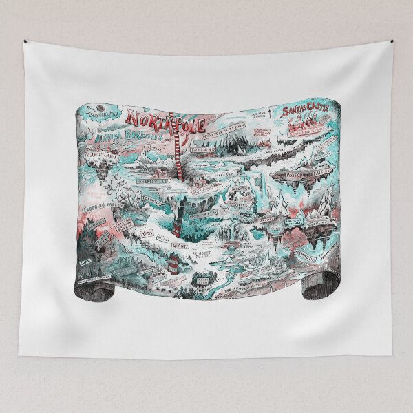 Item preview, North Pole Map designed and sold by natemarcel.