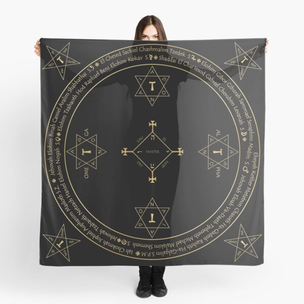 Classic Goetia Circle Imitating Gold Texture (Not Metallic) Scarf