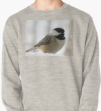 Chickadee In Snowstorm Pullover