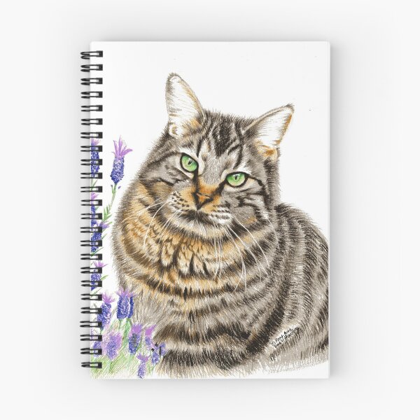 Item preview, Tabby Cat in Lavender designed and sold by MaryAnneHarding.