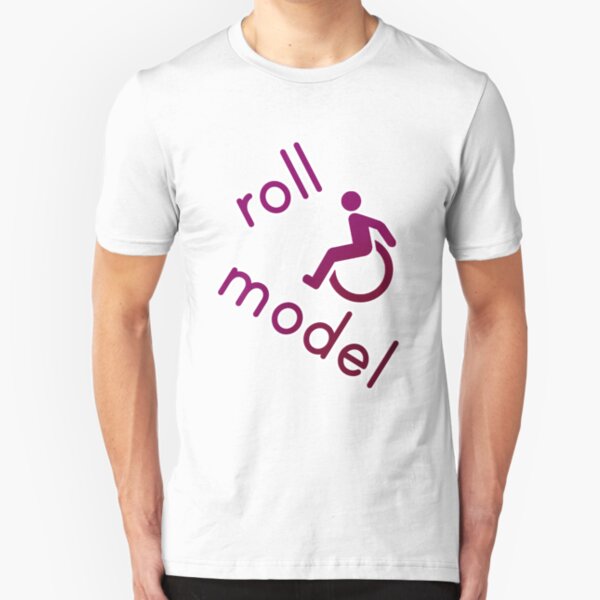 Roll Model - Disability Tees - in purple Slim Fit T-Shirt