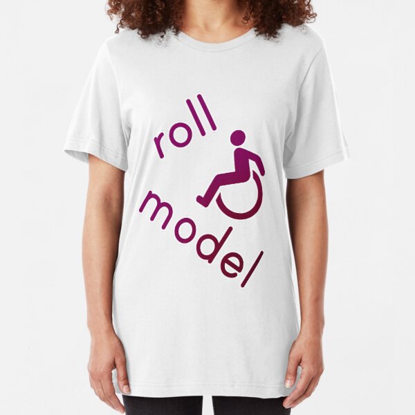 Roll Model - Disability Tees - in purple Slim Fit T-Shirt