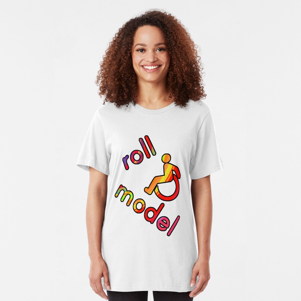 Roll Model - Disability Tees - in bright colours Slim Fit T-Shirt