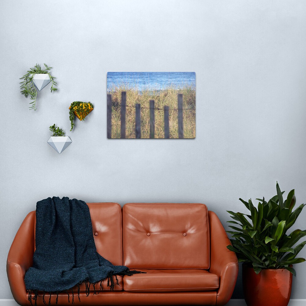 Beach Fence Metal Print