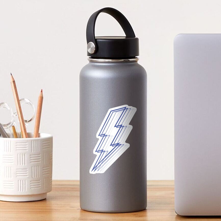 Blue Lightning Sticker