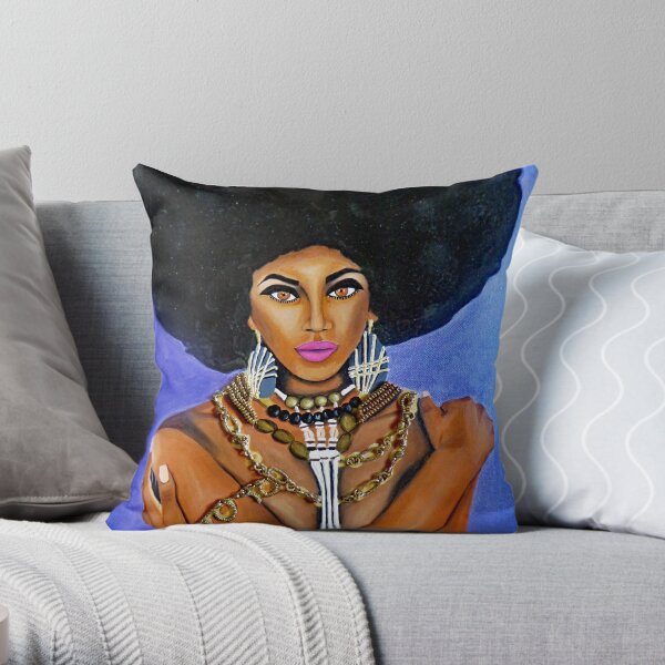 Afro Goddess Throw Pillow