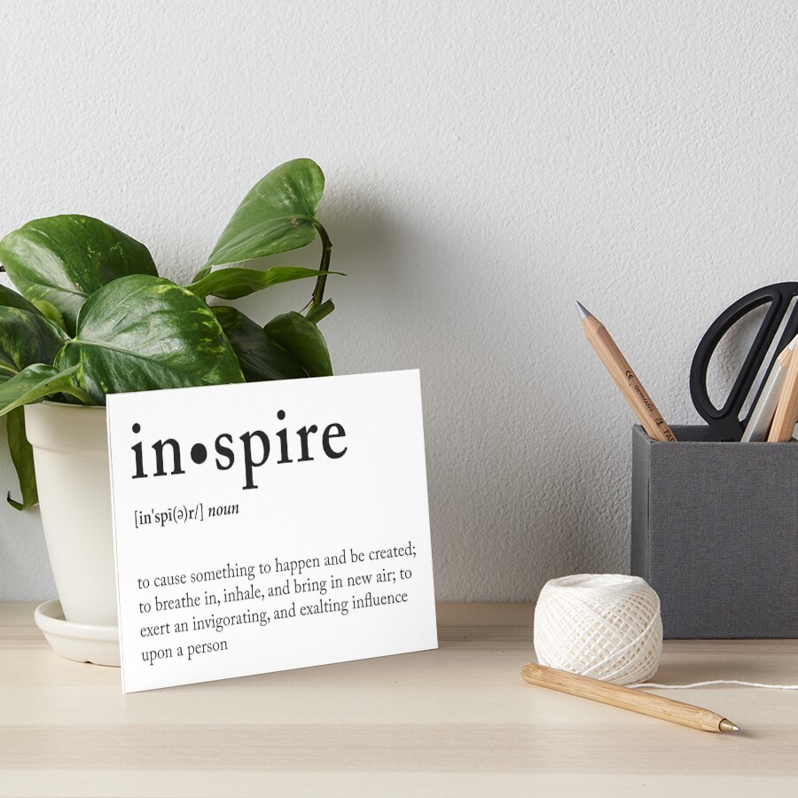 "Inspire Definition" Art Board Print by doraylli Redbubble