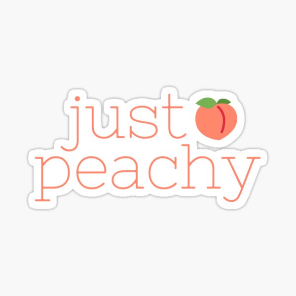 Just Peachy with Peach Logo Sticker