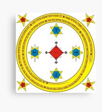 Goetia Circle - Mathers & Crowley version – Full redraw and corrected Canvas Print