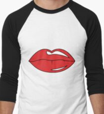 Üppige Lippen Baseballshirt für Männer