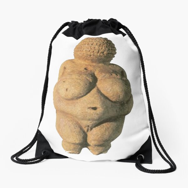 #Venus of #Willendorf #artifact sculpture art figurine statue humanbody #VenusofWillendorf Drawstring Bag