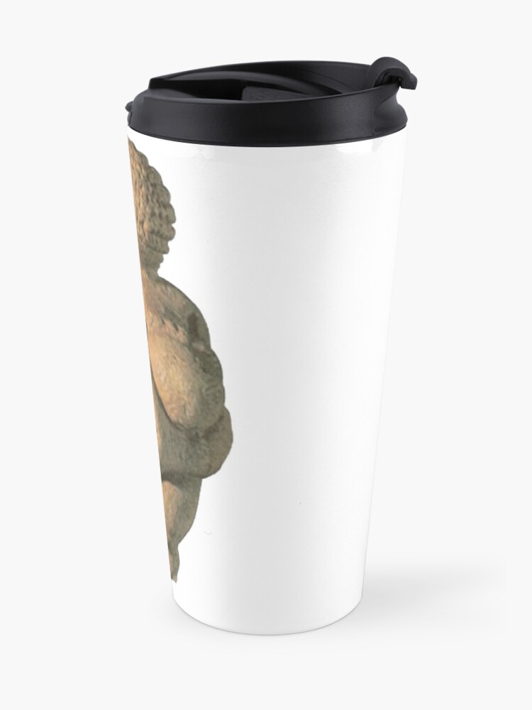 Alternate view of #Venus of #Willendorf #artifact sculpture art figurine statue humanbody #VenusofWillendorf Travel Mug