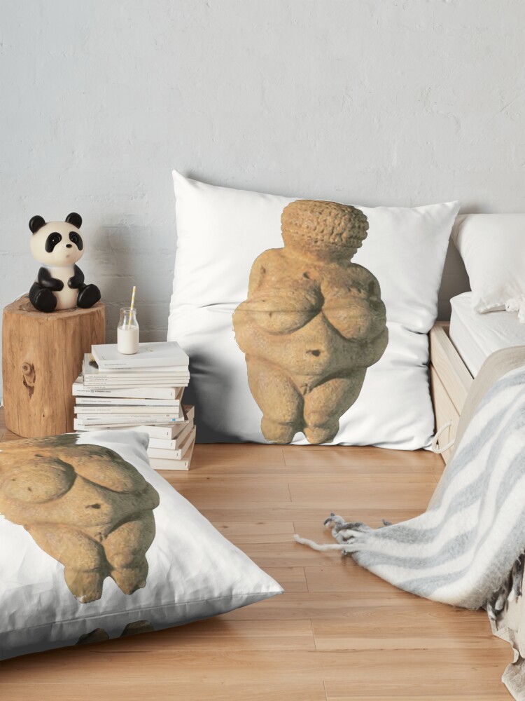 Alternate view of #Venus of #Willendorf #artifact sculpture art figurine statue humanbody #VenusofWillendorf Floor Pillow