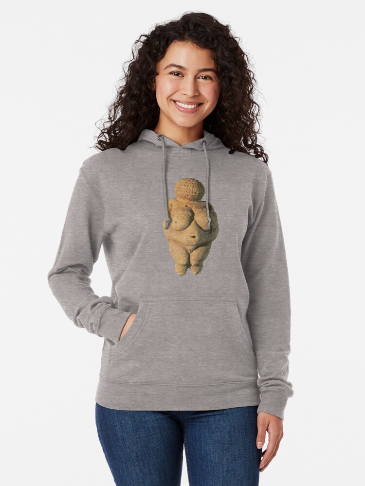 Alternate view of #Venus of #Willendorf #artifact sculpture art figurine statue humanbody #VenusofWillendorf Lightweight Hoodie
