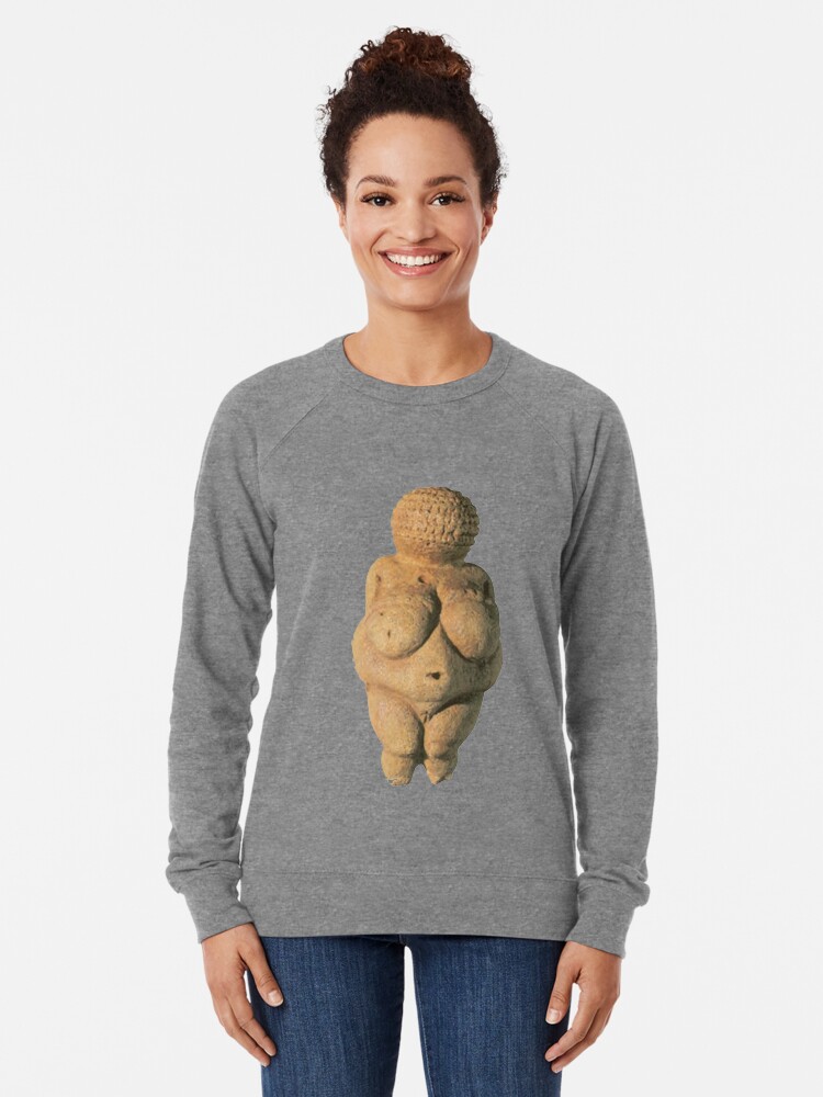 Alternate view of #Venus of #Willendorf #artifact sculpture art figurine statue humanbody #VenusofWillendorf Lightweight Sweatshirt