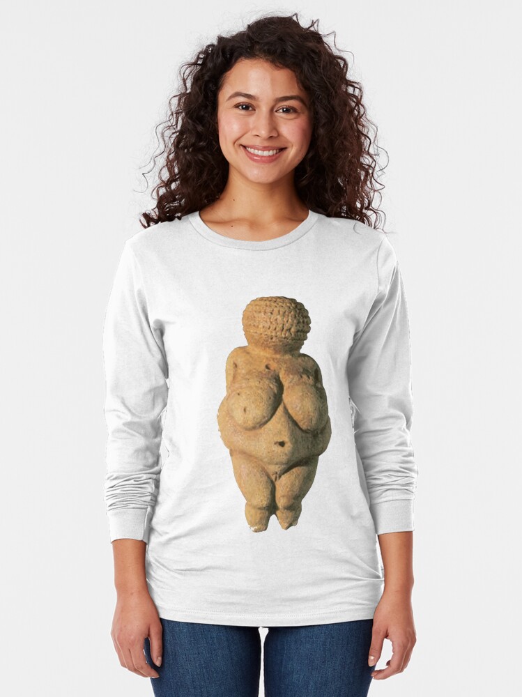 Alternate view of #Venus of #Willendorf #artifact sculpture art figurine statue humanbody #VenusofWillendorf Long Sleeve T-Shirt