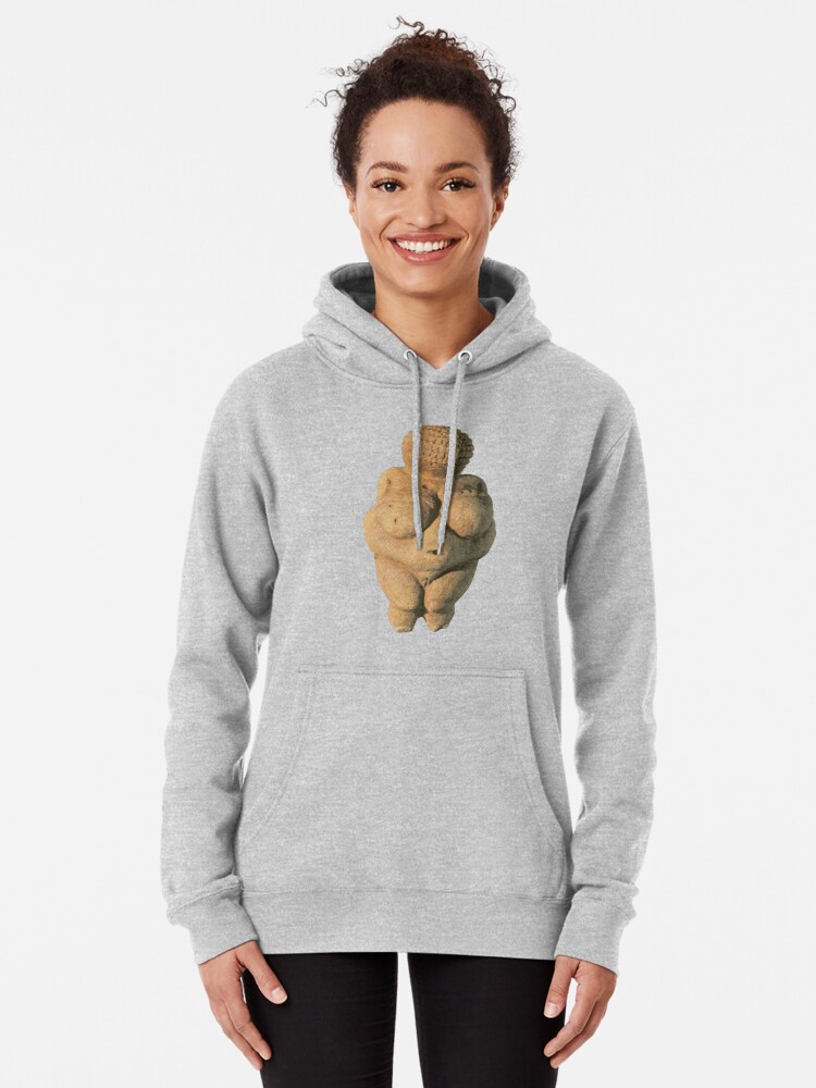 Alternate view of #Venus of #Willendorf #artifact sculpture art figurine statue humanbody #VenusofWillendorf Pullover Hoodie