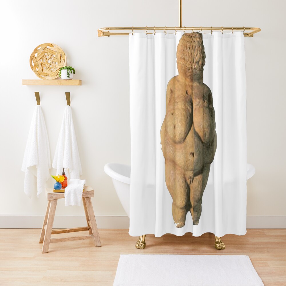 #Venus of #Willendorf #artifact sculpture art figurine statue humanbody #VenusofWillendorf Shower Curtain