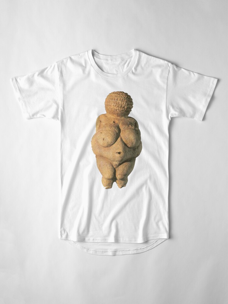 Alternate view of #Venus of #Willendorf #artifact sculpture art figurine statue humanbody #VenusofWillendorf Long T-Shirt
