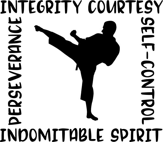 five-tenets-of-taekwondo-posters-by-peppermintclove-redbubble