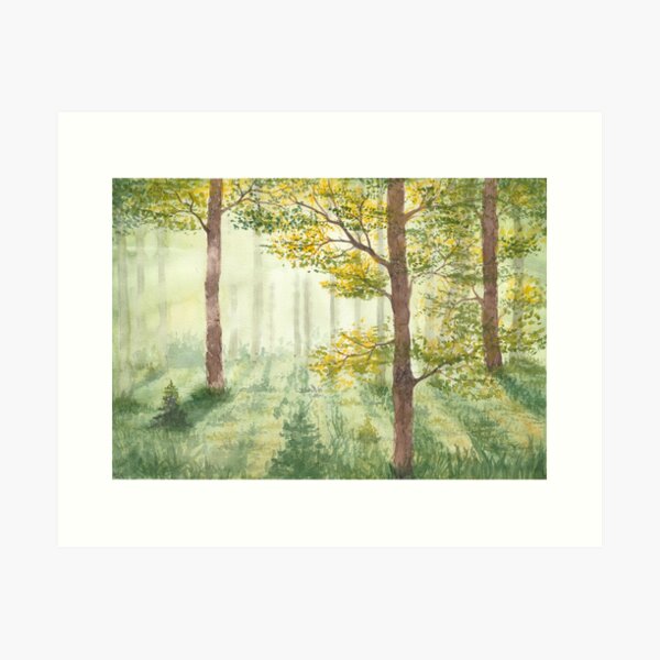 Between the trees. Art Print