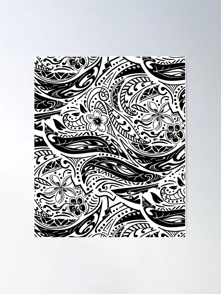 Polynesian Tribal Black And White