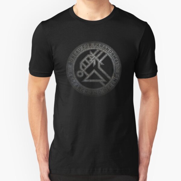 2019 HELLBOY LOGO - RUSTIC METAL EFFECT Slim Fit T-Shirt