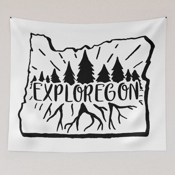 Item preview, Exploregon (black & white) designed and sold by HiddenStash.