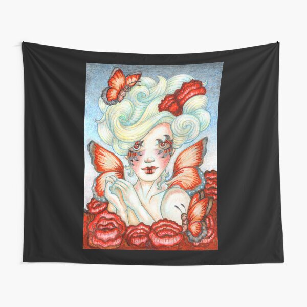 Butterfly Fairy Art titled Bloom by Stephanie Ann Garcia Tapestry
