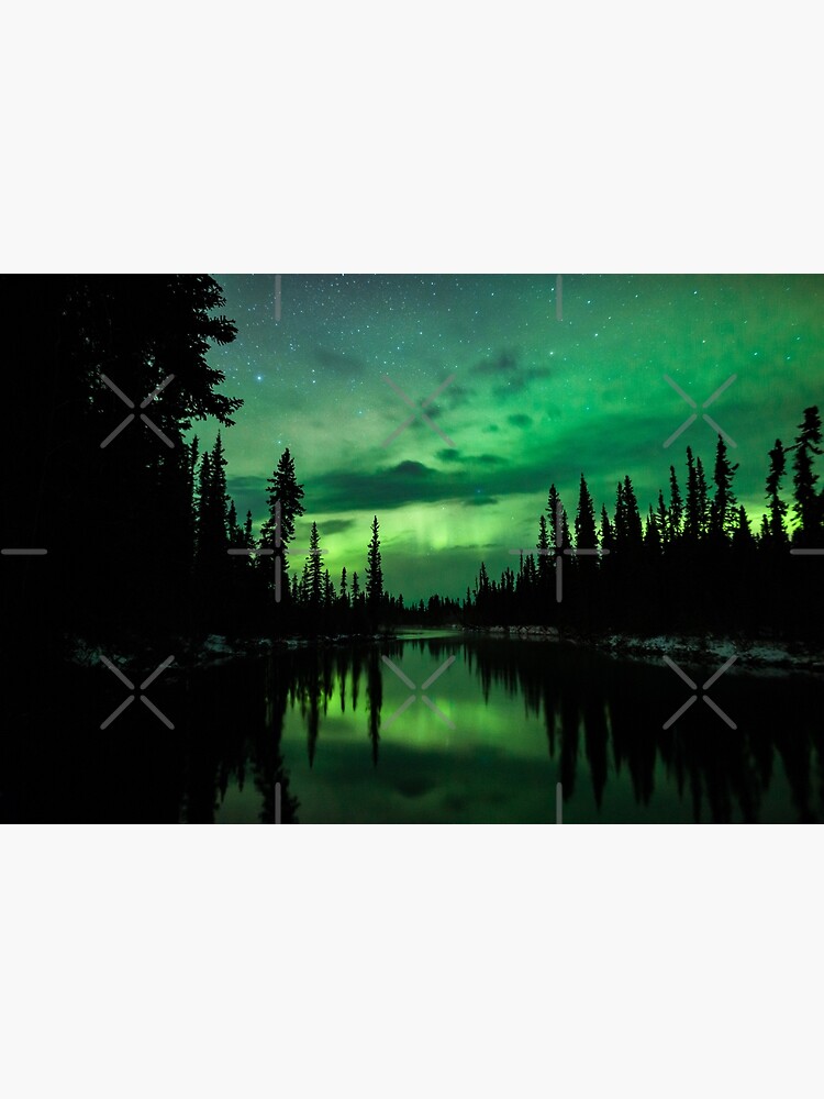 Thumbnail 3 of 3, Photographic Print, Aurora Off a River designed and sold by fairbanksaurora.