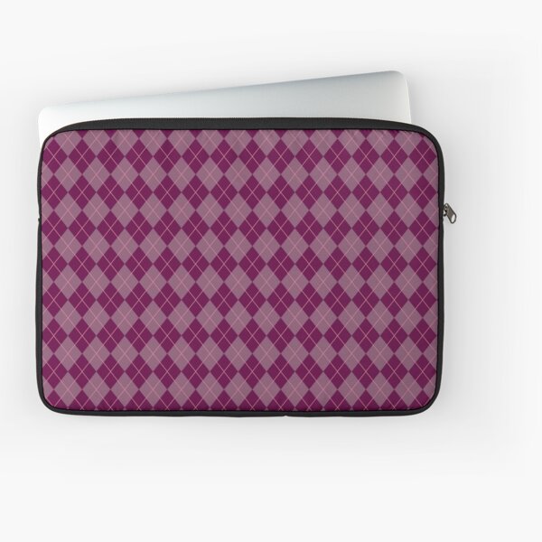 Maroon Argyle Pattern Laptop Sleeve