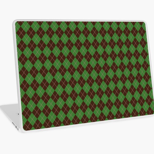 Green Argyle Pattern Laptop Skin