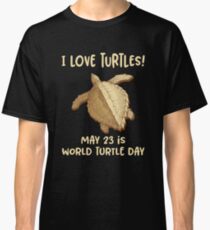 Camiseta clásica '¡Me encantan las tortugas!' Día de la tortuga mundial encantador animal