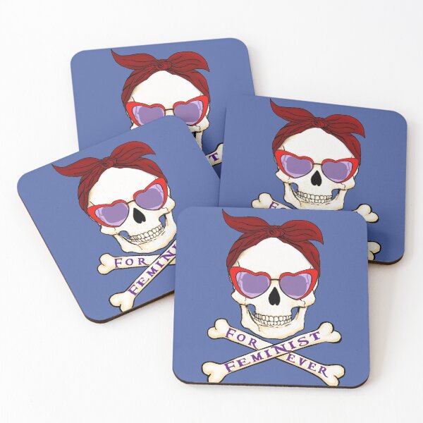 Item preview, Feminist skull with handkerchief and glasses designed and sold by Jevaz.