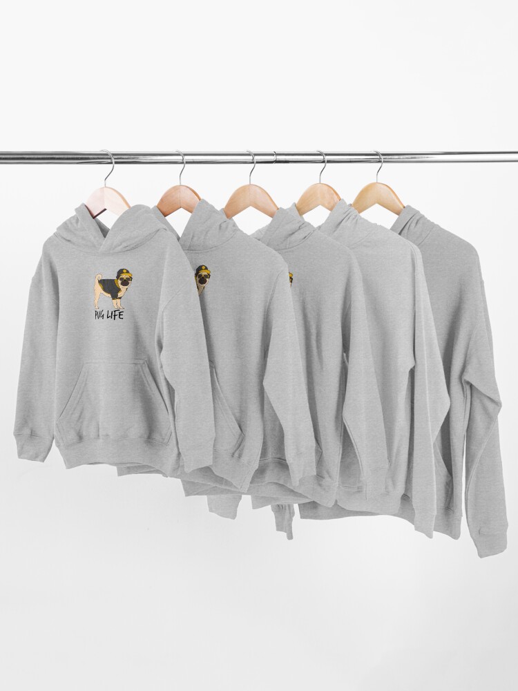 Alternate view of Pug Life Kids Pullover Hoodie