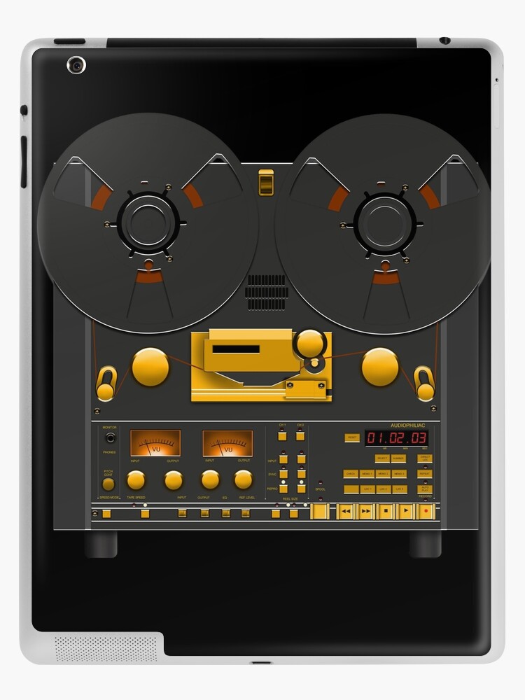 Reel to Reel Tape Recorder Black Panel Gold Hardware iPad Case & Skin for  Sale by javaneka