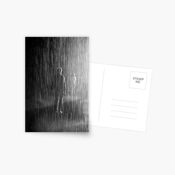 meeting in the rain Postcard