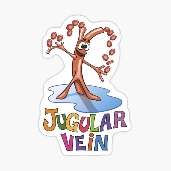 Item preview, The Juggling Jugular Vein - Funny Anatomy Series designed and sold by Zit-Zat-Zot.