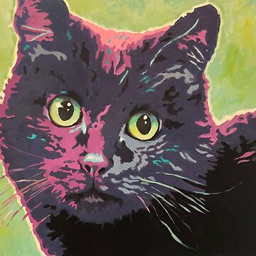Artwork thumbnail, Black Cat with Green Eyes by char55116