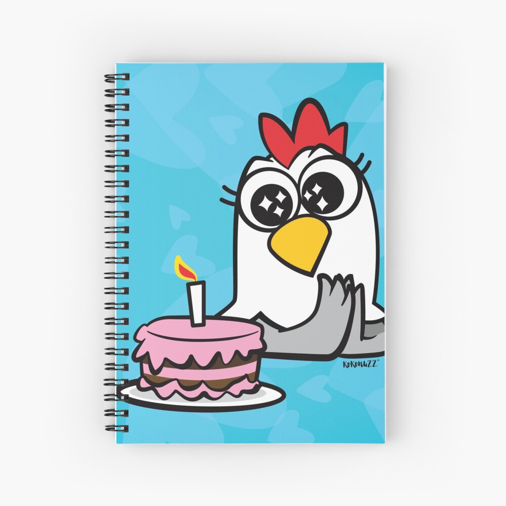 Cahier A Spirale Gina La Poule Joyeux Anniversaire Par Kokonuzz Redbubble