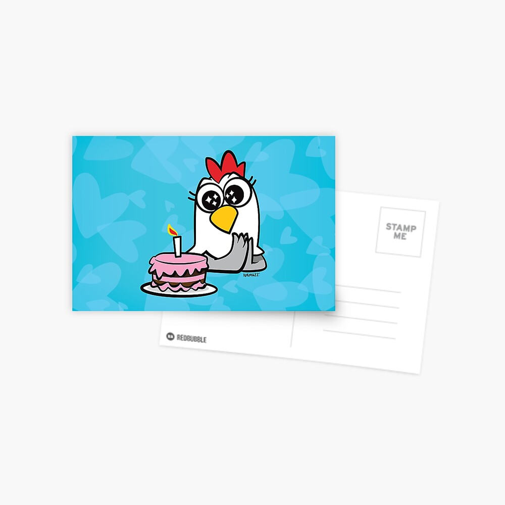 Carte De Vœux Gina La Poule Joyeux Anniversaire Par Kokonuzz Redbubble