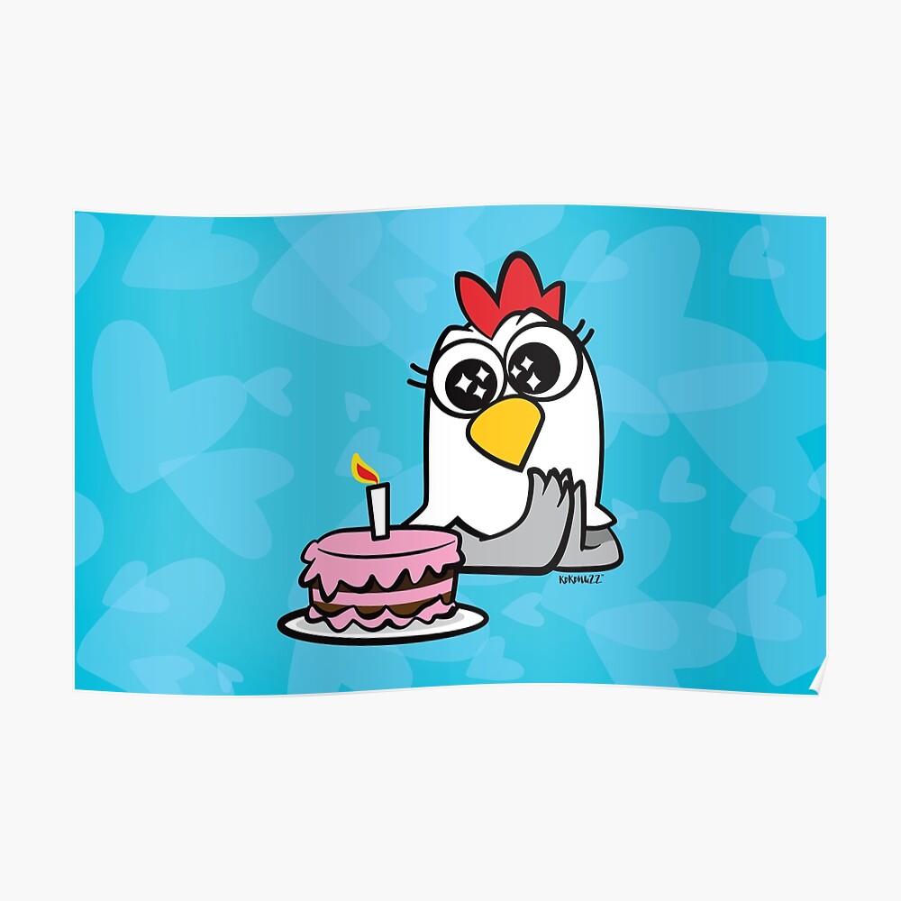 Carte De Vœux Gina La Poule Joyeux Anniversaire Par Kokonuzz Redbubble