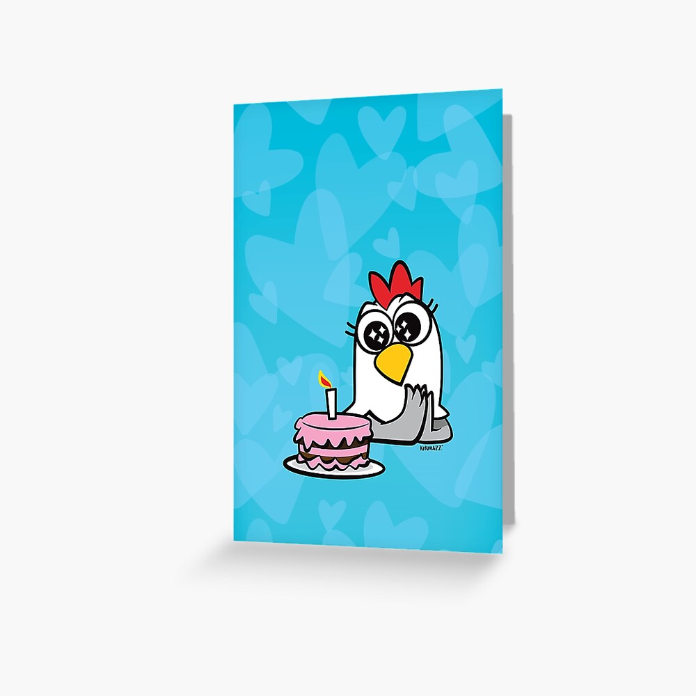 Impression Artistique Gina La Poule Mignonne Un Joyeux Anniversaire Kawaii Par Kokonuzz Redbubble