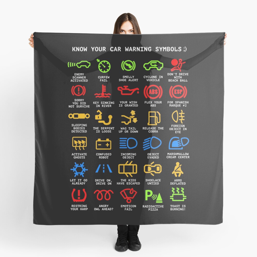 "Know Your Car Warning lights Mechanics Funny Sarcastic Graphic Tee