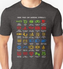Kennen Sie Ihr Auto Warnleuchten Mechaniker Lustige sarkastische Grafik T-Shirts Unisex T-Shirt