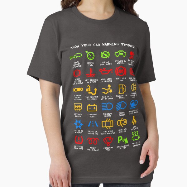Artikel-Vorschau von Kennen Sie Ihr Auto Warnlichter Mechaniker Lustige sarkastische Grafik-T-Shirts, designt und verkauft von DesIndie.